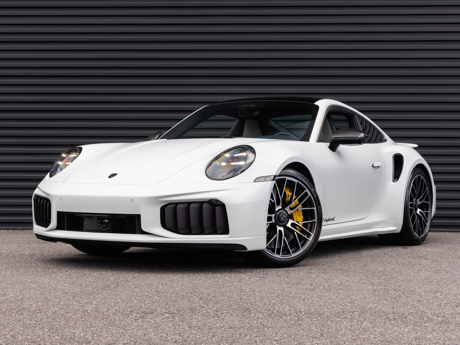 2026 Porsche 911 Turbo S in White — front three-quarter view