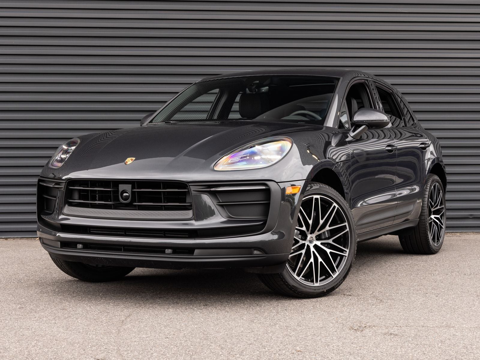 2026 Porsche Macan Macan in Volcano Grey Metallic — front three-quarter view