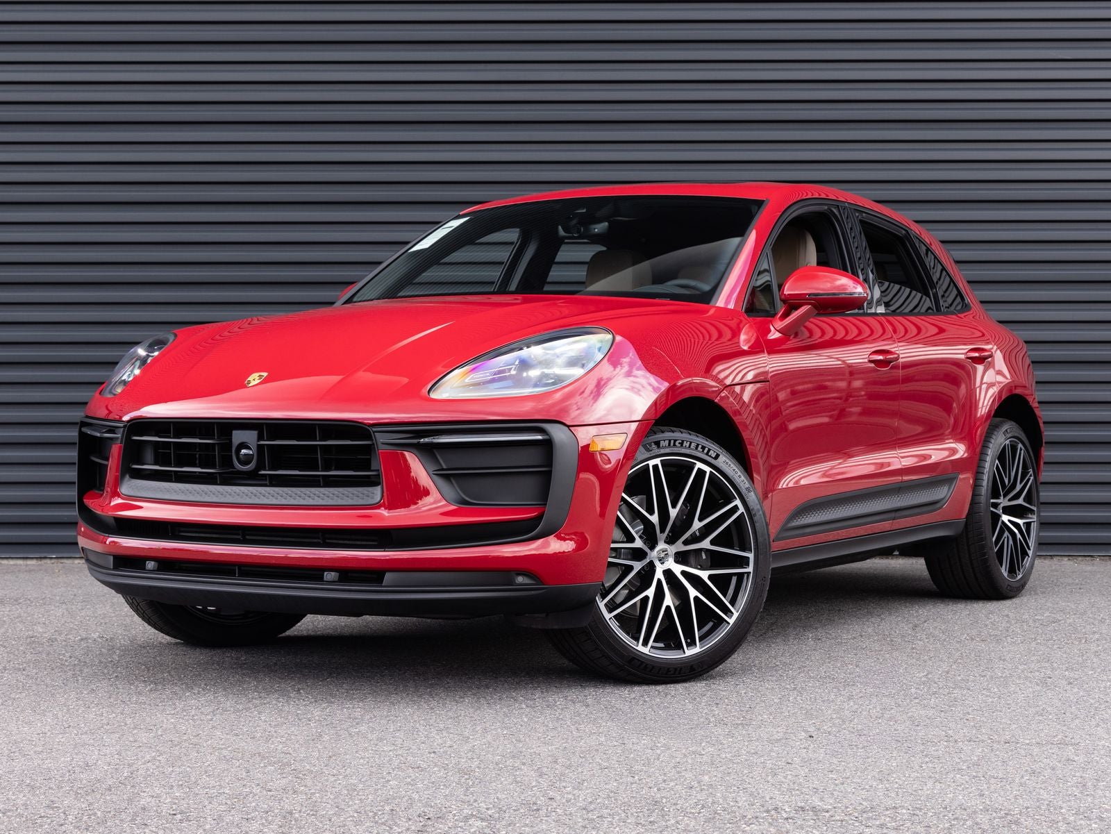2026 Porsche Macan Macan in Carmine Red — front three-quarter view