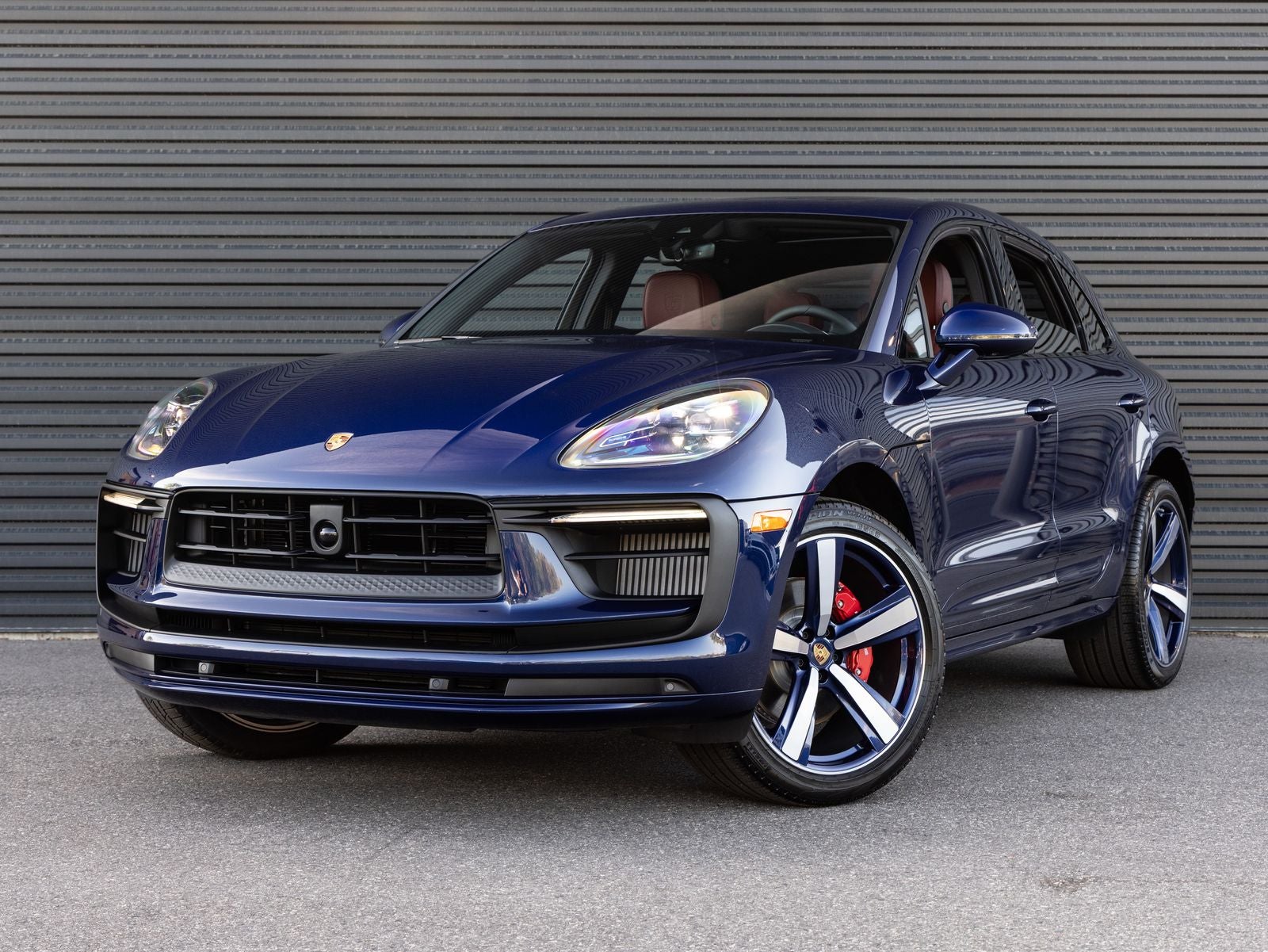 2025 Porsche Macan Macan S in Gentian Blue Metallic — front three-quarter view